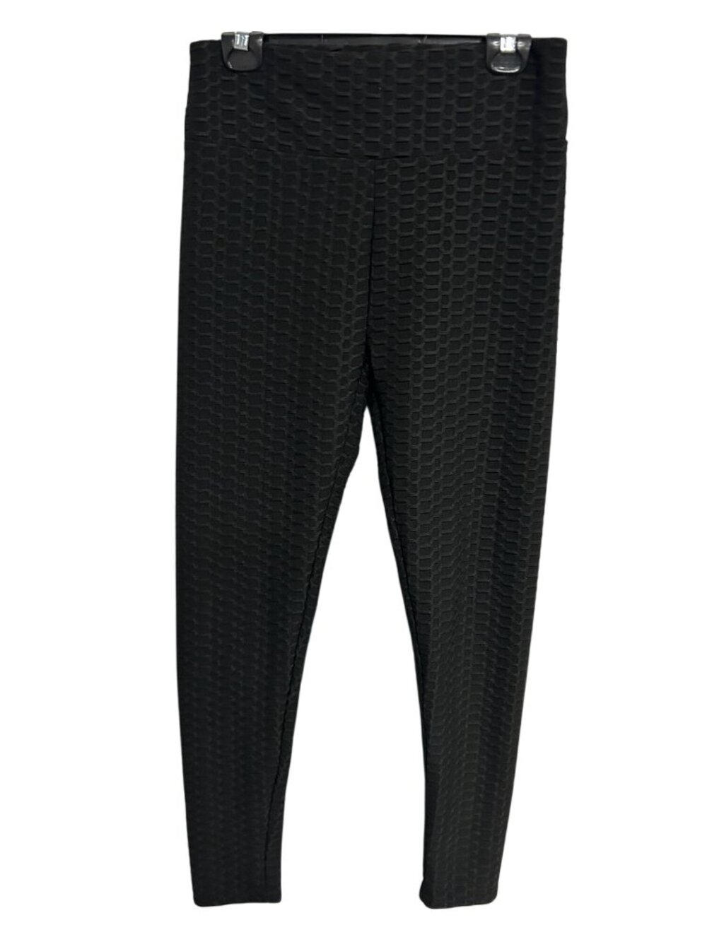 One5One Medium High-Waisted Black Textured Leggings Clean Girl Soft Life